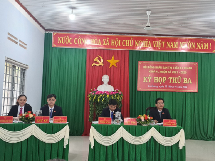 Hội đồng nhân dân thị trấn nhiệm kỳ 2021-2026 tổ chức kỳ họp thứ 3